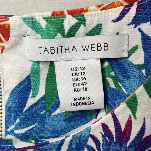 Tabitha Webb Tropical Pineapple Print Sleeveless Shift Dress Women’s Size 12 - Picture 3 of 9